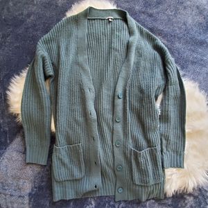 Teal Knit Cardigan
